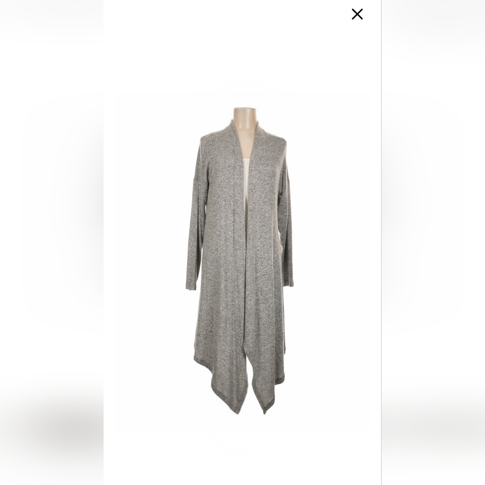 White House Black Market (WHBM) Long Open Cardigan Sz S In Grey - Excellent